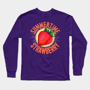 Summertime Strawberry Long Sleeve T-Shirt